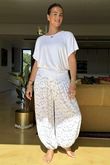Made in Italy Harem Balloon Pant Peony White /35 = ~
